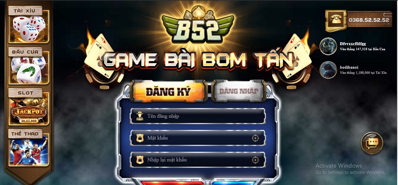 B52 Club – Giới thiệu game bài bom tấn đẳng cấp nhất Châu Á B52
